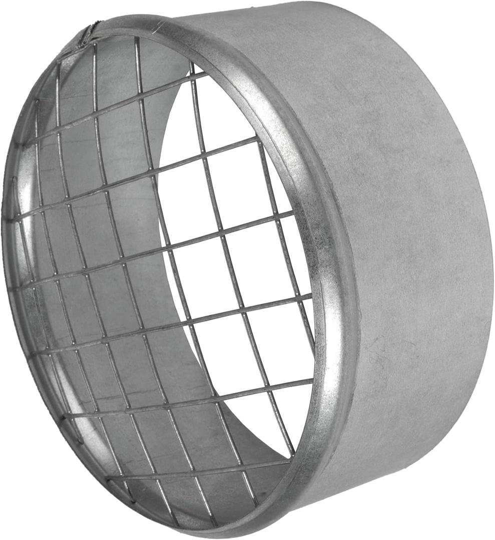 4 Inch Galvanized Steel Dryer Vent Cap with Screen Mesh  Metal Roof Vent Cap & Duct End Cover for HVAC Exhaust or Air Intake System  Rust-Free Outdoor Vent Pipe Cover, Made in EU