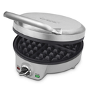 Cuisinart Belgian Waffle Maker, Round Waffle Iron, 6 Setting Adjustable Browning, Audible Alert, Nonstick Plates, WAF-200P1, Silver