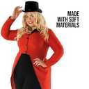 fun shack Red Ringmaster Jacket Women, Circus Ringmaster Costume Women, Women Lion Tamer Costume, Ringleader Costume Women (Large)