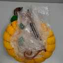 Vintage Metal Bird Bath for Outside, 13" Dia Birdbaths Bowl with Cast Iron Pedestal, Large Antique Bird Feeder with Folding Bracket for Outdoors Garden Patio Yard Decor (Retro Yellow)