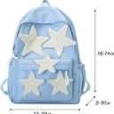 Women's Cute Star Laptop Backpack Y2K Kawaii Fashion Daypack, 15.6 inch