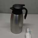 70 oz Thermal Coffee Carafe for keeping hot, Updated Carafe for hot liquid, Airpot Stainless Steel Thermos Urn Beverage Dispenser Vacuum Thermal Pot for Coffee, Hot Water,Keep Hot 12 Hour(silver)