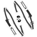 UrbanMover Ski Strap and Pole Carriers Black Panda for Men Women Kids Adjustable Shoulder Sling with Padded Holder Downhill Skiing Gear Backcountry Ski Accessories, Pack 3