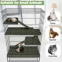 Bienbee Ferret Cage Liner Set, Waterproof Ferrets Cage Accessories for Small Animals Rats Chinchillas Hedgehogs Ferrets(Deep Green, Double Unit Combo)