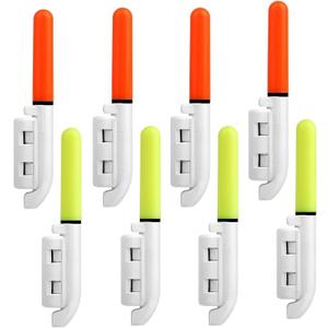 TSV Fishing Glow Sticks, 8PCS Waterproof LED Fishing Pole Night Lights, Luminous Fish Strike Alert for Ice Night Fish Rod Gear
