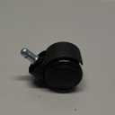 uxcell Office Chair Casters Wheels 2 Inch PU Twin Wheel Universal Standard 11mm Stem Swivel Caster Black, 2 Pcs