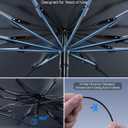 Windshield Sun Shade Umbrella for Dodge Ram 2500/3500 2019-2025 with 5 Inch Wide Sensor 2019-2025. Foldable Umbrella Sunshade with Silver Heat Shield to Keep Cool UDS