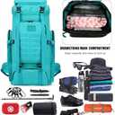 Hiking Backpack for Men 70L/100L Camping Backpack Military Rucksack Molle 3 Days Assault Pack for Climbing (70l-lake-blue)