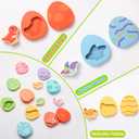 2 x Valentines Day Gift for Kid Classroom, 10 Pcs Dinosaur Egg Pairing Toys, Colored Wooden Puzzles Montessori Toys for Autistic Easter Basket Christmas Stocking Stuffers