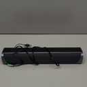 SOULION R30 Computer Speakers, USB Powered PC Speaker, Colorful LED Lights with Switch Button, 3.5mm Aux Surround Soundbar for Desktop Laptop Monitor Office Work Music Gray