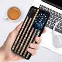 DAIZAG Compatible with Samsung Galaxy A03S 4G Case,All-Round Protection Shockproof Anti-Scratches TPU Cover,Cases for Man Woman-1776 Vintage USA Flag Wood American Flag