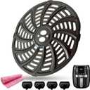 6QT Air Fryer Grill Plate for Gourmia GAF698 GAF686 Air Fryers, Upgraded Air Fryer Crisper Plate Grill Pan Tray Rack Insert Grate Grid Shelf for Gourmia 6QT Air Fryer, Nonstick, Dishwasher Safe