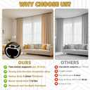 Double Curtain Rods for Windows, Heavy Duty Dual Rod Wall Mount Track Slilent Aluminum Alloy Brackets with Decorative Round Finials Rail for Bedroom/Living Room/Window/Hotel (Golden,2.6m(8.5ft))