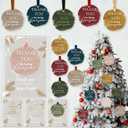 Kasyat 36 Pcs Christmas Thank You Gifts Ornaments Bulk for Employee Coworker Appreciation Gifts Acrylic Thank You for Being Awesome Hanging Pendant with Ribbon and Card for Team Staff Teacher (Round)