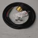 Elecan 4-Prong Dryer Power Cord 6 Ft Black, 30 Amp Appliance Power Cord with Dryer Replacement Plug, 4 Color-Coded Wire, Eyelet Connectors, NEMA 14-30P to 4-Wire, 10 AWG SRDT, ETL Listed