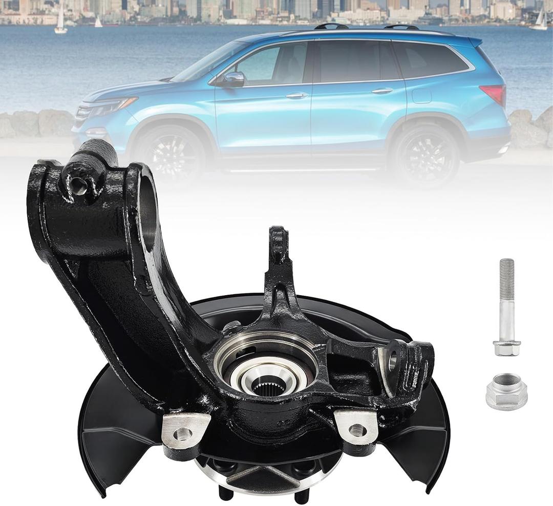 686-372 Front Passenger Side Steering Knuckle 51211-TZ5-A00 Front Right Wheel Hub Steering Knuckle Assembly Compatible with Honda Pilot 3.5L V6 2016-2022