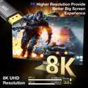 8K@60Hz USB C to DisplayPort 1.4 Adapter, Bidirectional Type C to Display Port Adapter, Thunderbolt 4 & 5 to DP Converter Compatible with MacBook,iPhone 17 16 15,iPad Pro,Samsung/Lenovo/HP/Dell/ASUS