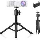 Mini Projector Stand, All Metal Mini Tripod Desktop Tabletop Stand Compact Desk Tripod for Mini Projector, Logitech Webcam, iPhone, Camera, Smooth 4, Osmo Mobile, Vimble 2