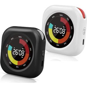 PERSUPER Visual Timer for Kids, 10 Hours Countdown/Up, with Rechargeable, 3 Volume Levels, 3 Brightness Display, and Magnetic, Homeschool Study Tool, Large Digital Timers for Classroom (2 Packs)