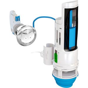 Danco HYR270 Hydroright Water-Saving Dual Flush Valve with Push-Button Handle, Plastic, Chrome