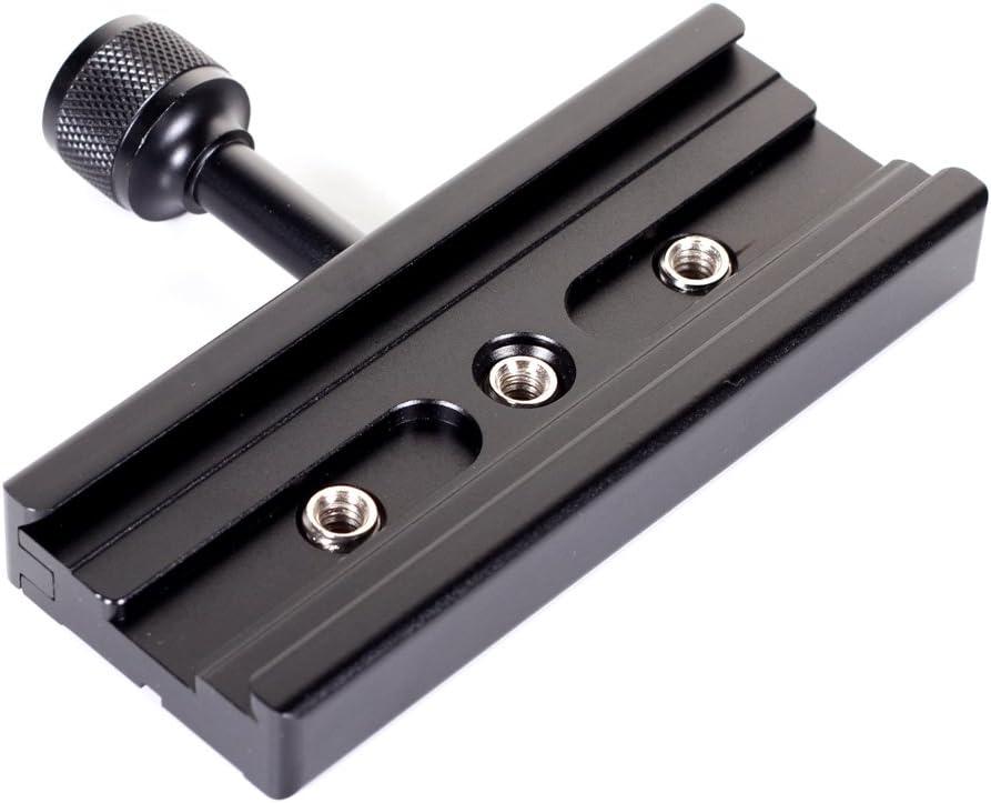 Hersmay 120mm Arca-Swiss Quick Release Plate with QR Clamp Adapter with 3/8" 1/4" Screw Hole Compatible for Camera Tripod Ball Head Monopod