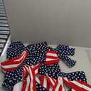 Fun Express Patriotic American Flag Flocked Bows - 6 Pc