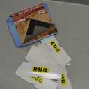 Urdar Brunnr Rug Carpet Non Slip Grippers, Reusable Rug Tape Pads, Strong Adhesive Carpet Grippers for Area Rugs, Keep Corners Flat, No Damaging for Floor Removable, 12Pcs