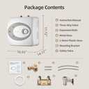 Electric Tank Water Heater-8 Gallon Under Sink Instant Hot Water for RV, Camper, Kitchen, Food Truck, 120V 1500W, Wall or Floor Mounted (Gray)