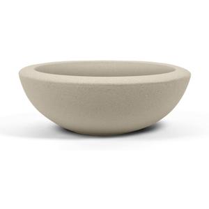 ARBORA 26" Santorini Bowl Polyresin Indoor and Outdoor Planter with Classic Cream Finish - Durable, Weatherproof, Lightweight, Large Plant Pot for Patio, Garden, Deck, Entryway