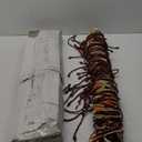 ANMINY Natural Wood Bamboo Beaded Curtain Wooden Hanging Room Divider Decorative Handmade Door Bead String Curtains Wall Panel Blinds for Doorway Restaurant Home Decor 35" by 76" - Wave Flower