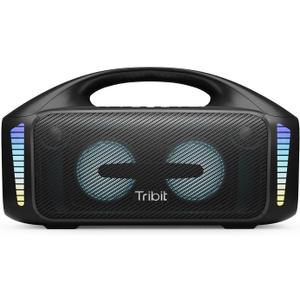 Tribit StormBox Blast Portable Bluetooth Speaker, (140W Peak) 90W Loud Stereo Sound with 30H Playtime, IPX7 Waterproof, LED Light, Wireless, XBass, BT5.3, TWS, Custom EQ, Party/Outdoor/Camping/Beach