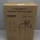 265GPH Canister Filter, 3-Stage External Aquarium Filter Ultra-Quiet Water Circulation Cleaning Machine with Media for Fish Tanks and Aquariums Up to 75 Gallons (265GPH)