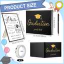 Engrowtic 2026 Graduation Guest Book with Photo Sign Decorations Guest Book Sign 100 Pages Class of 2026 Scrapbook Album DIY Tape Signature Pen for Grad Party(Graduation)
