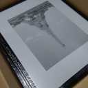 upsimples 16x20 Picture Frame Set of 5, Display Pictures 11x14 with Mat or 16 x 20 Without, Wall Gallery Poster Frames, Black
