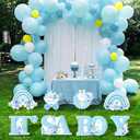 It's A Boy Yard Sign Blue Dried Flowers Baby Shower Yard Signs with Stakes Welcome Home Baby Boys Lawn Decor for Kids Boys Gender Reveal Party Indoor Outdoor Garden Lawn 8PCS