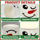 100 Pcs Christmas Snowman Treat Snack Cups 9 oz Disposable Paper Ice Cream Bowls, Holiday Dessert Snack Cups for Winter Holiday Xmas Party Supplies, Hot & Cold Food Containers