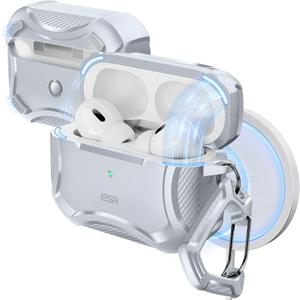 ESR for AirPods Pro 2nd Generation Case, Compatible with Airpods Pro Case 2nd/1st Gen (2023/2022/2019), Compatible with MagSafe, Powerful Drop Protection, Magnetic Lid,Gray