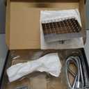 Ryamen Dual Shower Head Combo, 8'' High Pressure Rain Shower Head with Handheld Spray, 6 Settings Handheld Showerhead, 15" Height Adjustable Slide Bar, Angle Adjustable, Chrome Polished (Bright Silver)