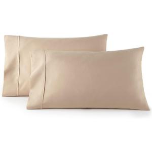 HC Collection King Pillow Cases Set of 2- Microfiber, Extra Soft Pillowcases - Easy Care & Machine Washable - Taupe