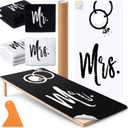 11 Pcs Wedding Cornhole Set for Reception, Mr & Mrs Cornhole Game with 8 Bean Bags & Board Wraps, Outdoor Lawn Toss Game for Wedding Party & Bridal Shower(Boards Not Included)