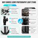 10FT Light Stand, 28mm Heavy Duty Stand with 1/4" 3/8" Mount