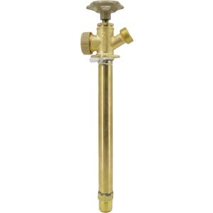 8 Inch Anti-Siphon Frost Free Sillcock Valve Multiturn 1/2 Inch NPT, 3/4 Inch Hose Bibb, Brass Body,Brass Valve 8 inch Length