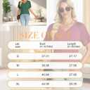 HAHIYOR Womens-Summer-Tops Casual V Neck T Shirts Trendy Pleated Short Sleeve Dressy Blouses Tunics Cute Tees S-2XL (XL)