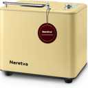 Neretva 20-IN-1 Bread Maker, Dual Heater 2LB Bread Machine Stainless Steel Bread Maker Machine Nonstick Ceramic Pan Compact for Gluten Free/Sourdough/Whole Wheat Bread/Yogurt, Breadmaker Recipe-Yellow 