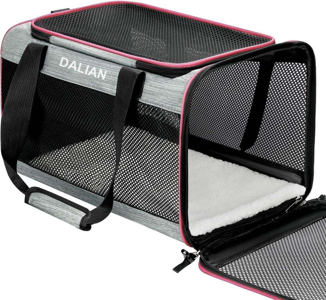 DALIAN Cat,Dog Soft-Sided Carriers,Cat Carrier Airline Approved Pet Carrier,Dog Carrier Soft-Sided Pet Travel Carrier Maximum Pet Weight 18 Pounds