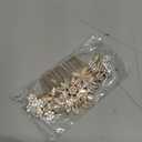 Rose Gold Wedding Hair Comb With Pearls and Crystals Wedding Hair Accessories Bridal Headpiece Or For Parties (Gold)