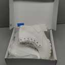 DREAM PAIRS Women's Combat Platform Boots Lace Up Lug Sole Buckle Ankle Booties Shoes (7.5, White)