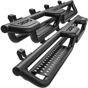 AUTOSAVER88 Running Boards w/Two Raised Steps Compatible with 2020-2026 Jeep Gladiator JT 4 Door, Two Stairs Side Steps Rail Drop Nerf Bars