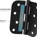 6 Pack goldenwarm 4 inch Oil Rubbed Bronze Door Hinges Exterior Door Hinges - Residential Hinges for Interior and Exterior Doors, 5/8" Radius Corners, Iron