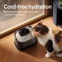 PETLIBRO Cat Water Fountain, Cordless Pet Water Fountain Battery Operated, 2.5L/84oz Dockstream Water Fountains for Cats Indoor, Cat Fountain with Stainless Steel Tray, Easy to Clean BPA-Free